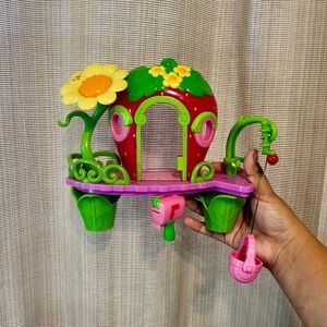 Whimsical Strawberry Fairy Playhouse - Red, Green, Yellow